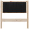 vidaXL Polstret sengegavl med hodegjerde Brun 75 cm Massiv furu