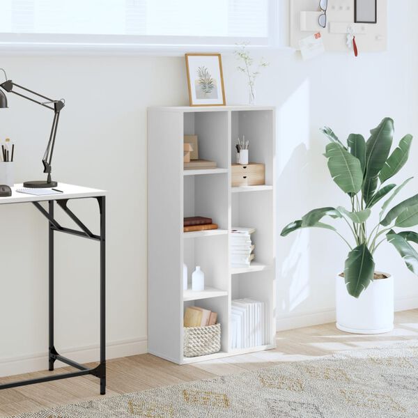 vidaXL Bokhylle hvit 50x25x105 cm konstruert tre