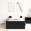 vidaXL Sengeramme uten madrass svart eik 90x200 cm konstruert tre