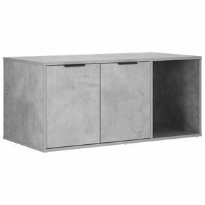 vidaXL Katt bur m&oslash;bel Betonggr&aring; 100 x 49 x 45 cm Konstruert tre