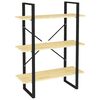 vidaXL Bokhylle 3 niv&aring;er 80x30x105 cm heltre furu