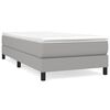 vidaXL Boxspring-sengeramme lysegr&aring; 90x190 cm Single stoff