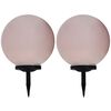 vidaXL Utend&oslash;rs sollampe 2 stk LED kuleformet 40 cm RGB