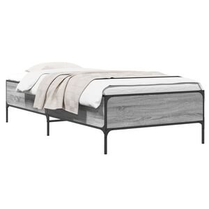 vidaXL Sengestamme Gr&aring; Sonoma 80 x 200 cm Konstruert tre
