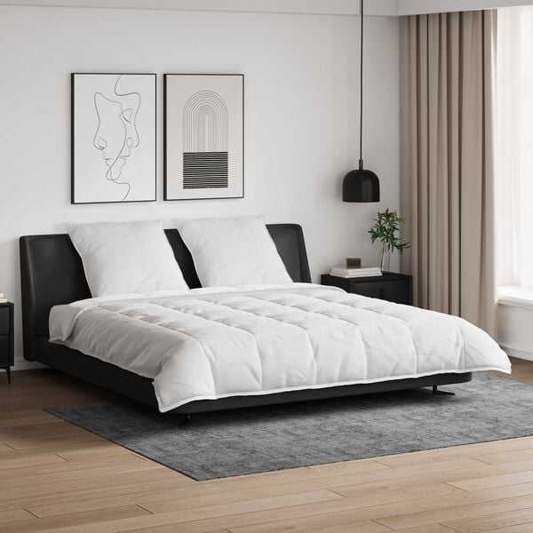 vidaXL Dyne Sett med pute 3 pcs Hvit Dun Fj&aelig;r