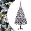vidaXL Kunstig juletre Hvit 180 cm PVC og St&aring;l og Plast