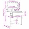 vidaXL Soverom sminkebord Brun Eik 80 x 39,6 x 135 cm Konstruert tre