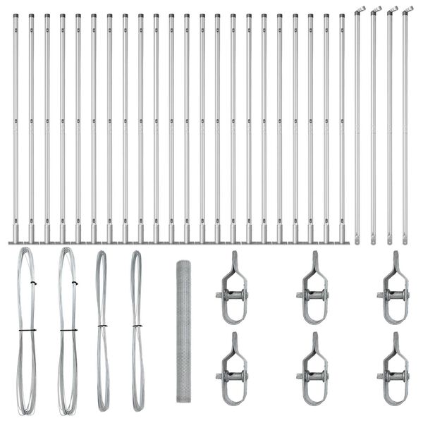 vidaXL Gjerdep&aring;le s&oslash;lv 50 x 1,6 m (25 mm mesh) St&aring;l