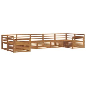 vidaXL Utend&oslash;rs sofa-sett 7 stk. Naturlig Solid akasietre