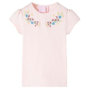 T-skjorte for barn myk rosa 116