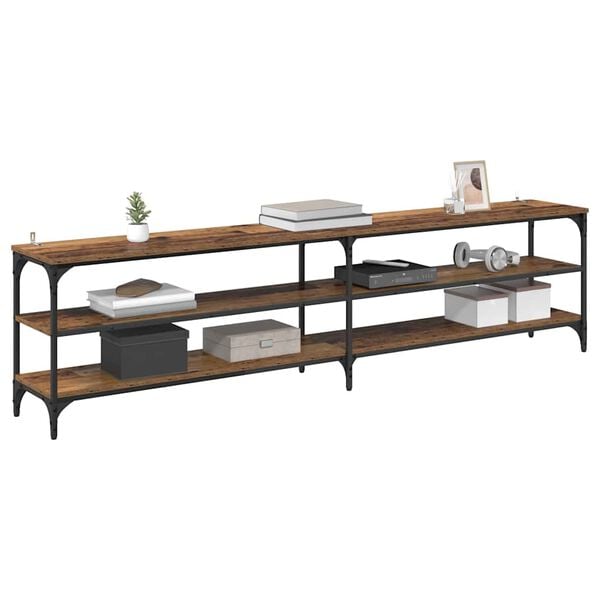 vidaXL TV-skap Gamle tre 200 x 30 x 50 cm Ingeni&oslash;rtre og jern