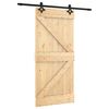 vidaXL Skyved&oslash;r Naturlig og svart 95 x 210 cm Massiv Furu Tre