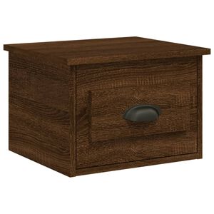 vidaXL Veggmontert nattbord brun eik 41,5x36x28 cm