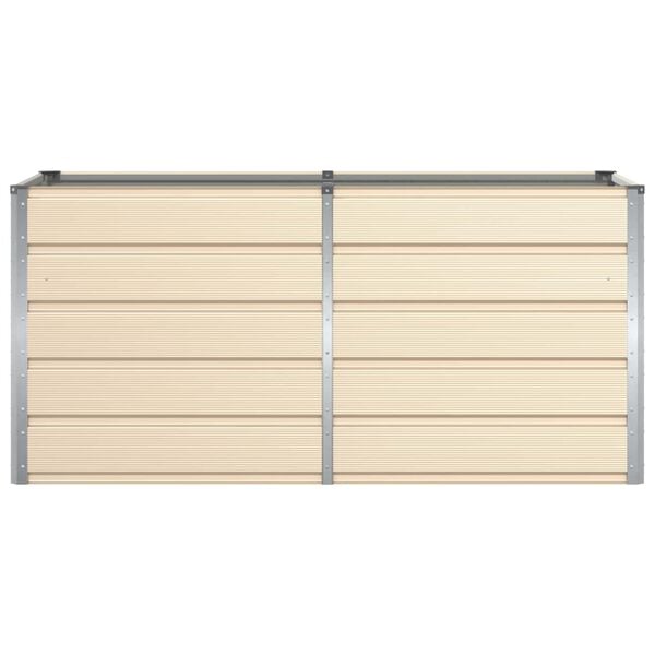 vidaXL Plantekassed Elfenben 160 x 80 x 75 cm St&aring;l