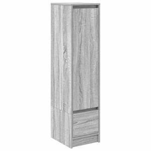 vidaXL Highboard gr&aring; eik 29,5x34x119,5 cm konstruert tre
