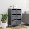 vidaXL Highboard antrasitt 68x39x101,5 cm stål