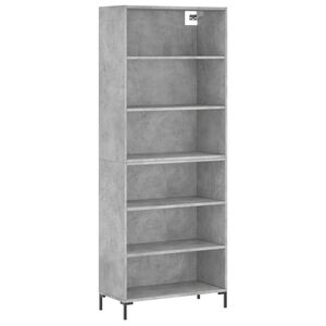 vidaXL Highboard betonggr&aring; 69,5x32,5x180 cm konstruert tre