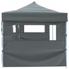 vidaXL Sammenleggbart festtelt popup med 5 sidevegger 870x291x315 cm antrasitt
