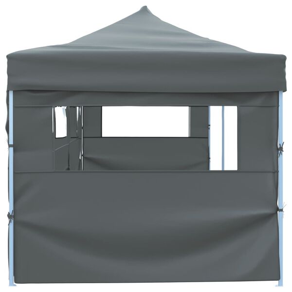 vidaXL Sammenleggbart festtelt popup med 5 sidevegger 870x291x315 cm antrasitt
