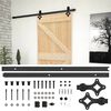 vidaXL Skyved&oslash;r 90 x 210 cm Heltre furu Naturlig og svart