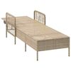 vidaXL Solseng med pute 1-person Beige 157 x 55 x 92cm polyrotting