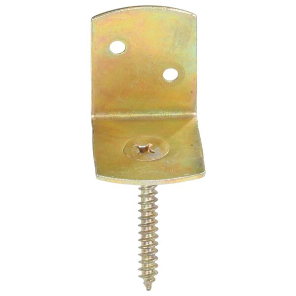 vidaXL Gjerdebeslag 48 stk L-form galvanisert metall