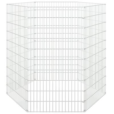 vidaXL Kaninbur med 6 paneler 54x100 cm galvanisert jern