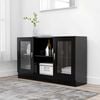 vidaXL Vitrine svart 120x30,5x70 cm konstruert tre