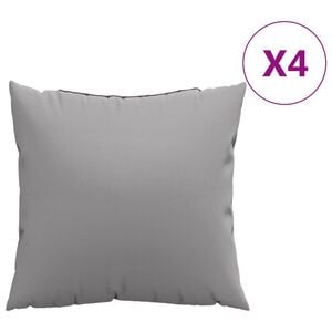 vidaXL Sofaputer 4 stk gr&aring; 50x50 cm stoff