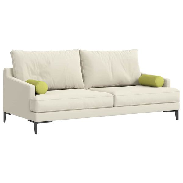 vidaXL Bolster puter 2 pcs Lys grønn Ø 15 x 40 cm stoff