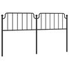 vidaXL Utskiftbar sengegavl i metall svart 180 cm