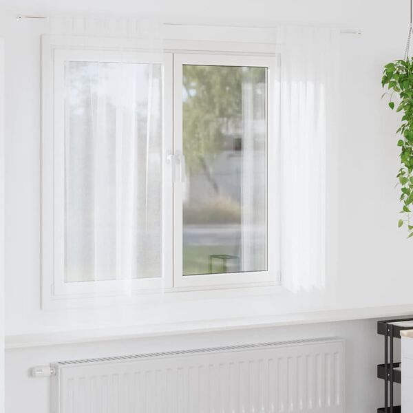 vidaXL Voile Gardin med gardiner 2 pcs Hvit 175 x 140 cm Polyester