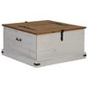 vidaXL Oppbevaringskiste HALDEN hvit 91x91x47 cm heltre furu