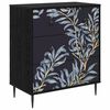 vidaXL Kommode DOKKUM Bl&aring; bregneprint 66 x 36,5 x 76 cm Konstruert tre