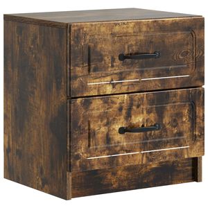 vidaXL Nattbordskap R&oslash;kt Eik 43 x 34,5 x 44,5 cm Konstruert tre