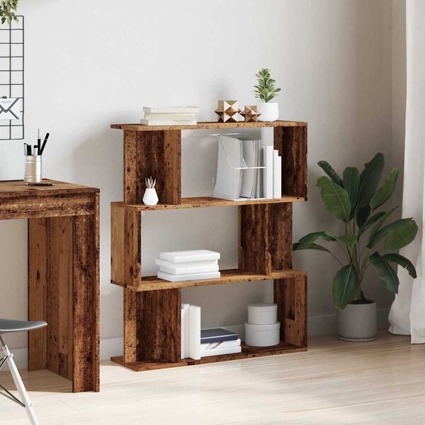 vidaXL Bokhylle gammelt tre 80x24x96 cm konstruert tre