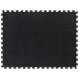 vidaXL Gulvfliser i gummi svart 12 mm 90x120 cm