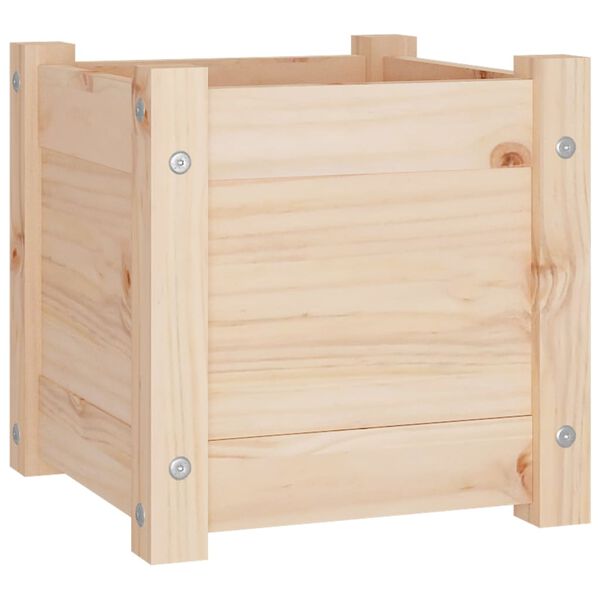 vidaXL Plantekasser 2 stk 31x31x31 cm heltre furu