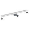 vidaXL Dusjavl&oslash;p Linje Design med 360&deg; Siphon S&oslash;lv 90 cm