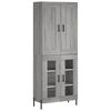 vidaXL Highboard grå sonoma 69,5x34x180 cm konstruert tre