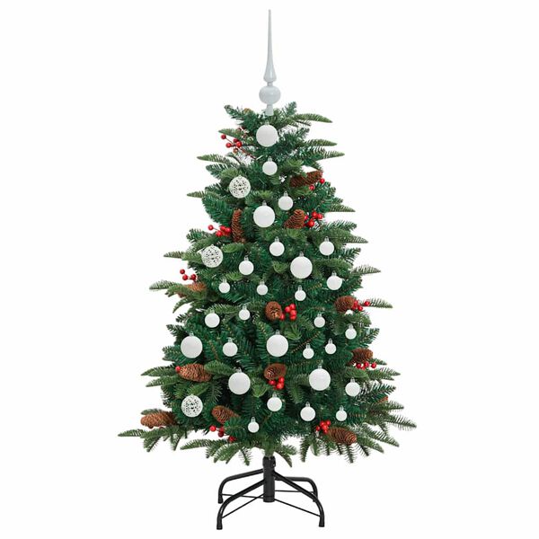 vidaXL Kunstig juletre med 150 LED gr&oslash;nn 120 cm PVC og Metall og Plast