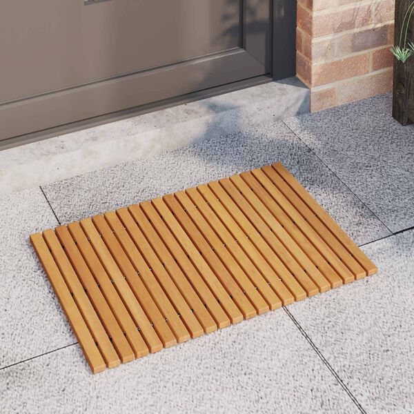vidaXL Badematte Ensfarget Brun 60 x 40 cm tre