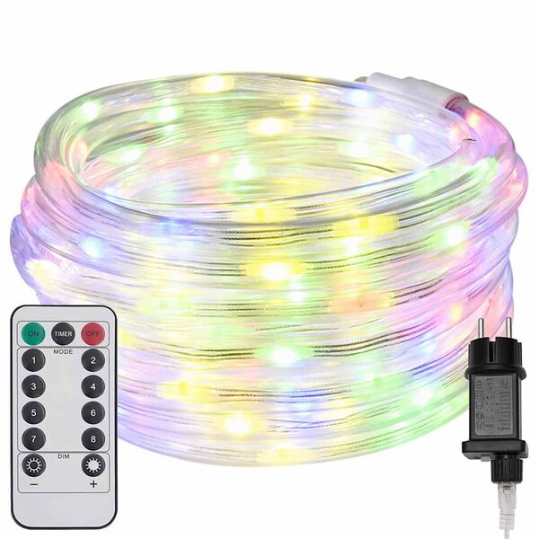 vidaXL Lyskabel med 480 LED Flerfarget 20 m PVC