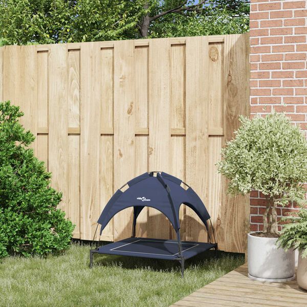 vidaXL Hundeseng Marinebl&aring; 71 x 64 x 71 cm St&aring;l