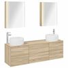 vidaXL Baderomsinnredningssett 5 pcs Sonoma eik