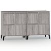 vidaXL Skjenker 2 stk gr&aring; sonoma 60x35x70 cm konstruert tre