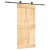 vidaXL Skyved&oslash;r Naturlig og svart 95 x 210 cm Massiv Furu Tre