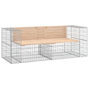 vidaXL Hagebenk gabiondesign 184x71x65,5 cm heltre furu