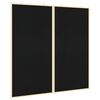 vidaXL Info-tavle Svart 80 x 80 x 1.4 cm Heltre furu