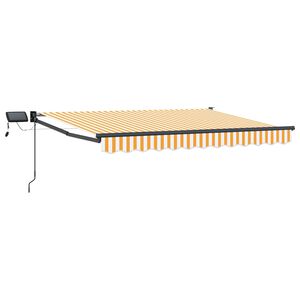 vidaXL Manuell utvidbar markise med LED-lamper 2,5 x 2 m
